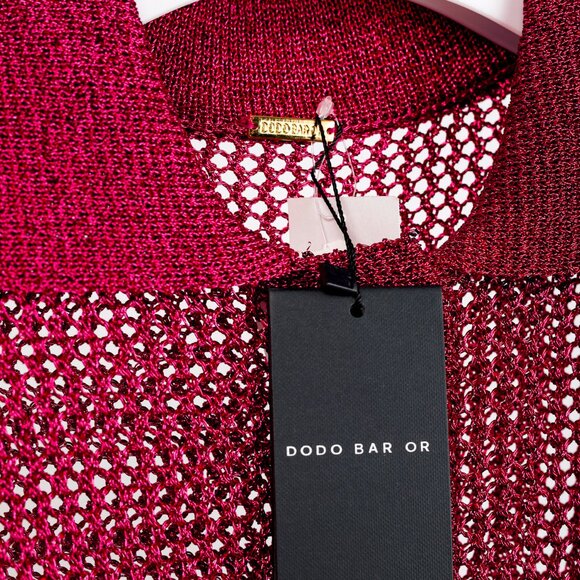 Dodo Bar Or Nma Fuchsia Short-Sleeve Crochet Polo Shirt - Picture 9 of 10